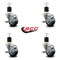Service Caster 3'' Thermoplastic Rubber Swivel 1-7/8'' Expanding Stem Caster Set with Brake, 4PK SCC-EX20S314-TPRB-TLB-178-4 - alternate 3